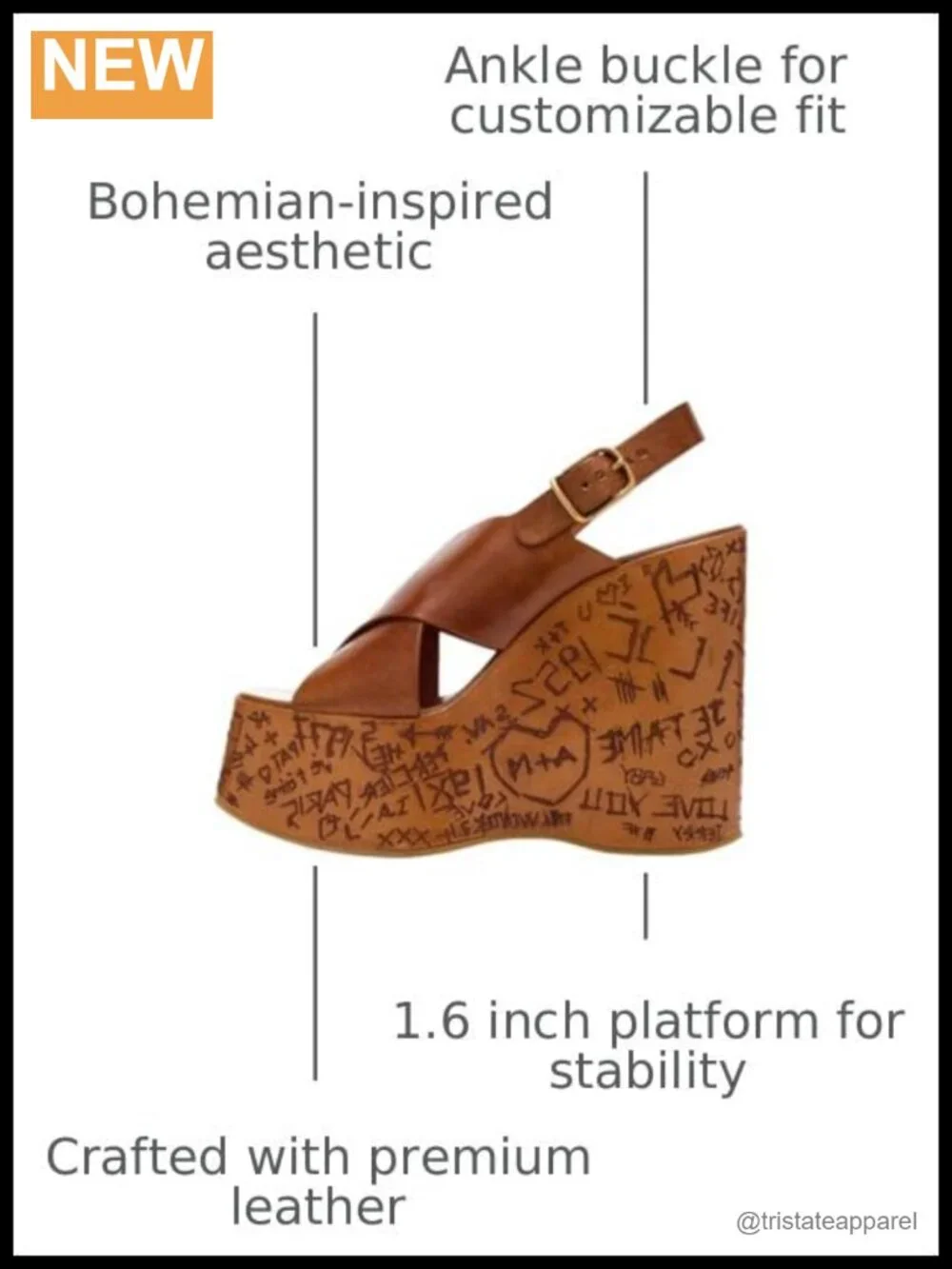 Leather Wedge Platform Sandals Open Peep Toe Ankle Buckle Women Dressy